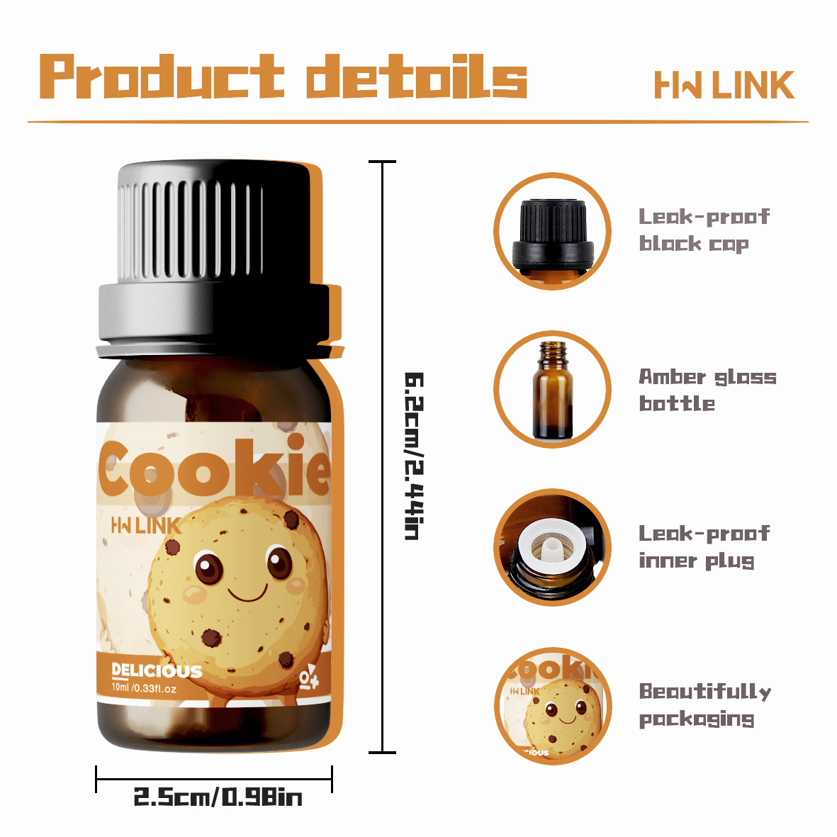 10ml Koekjesgeur-oliën voor he - Perfume Fragrance Oil recensie en prijs